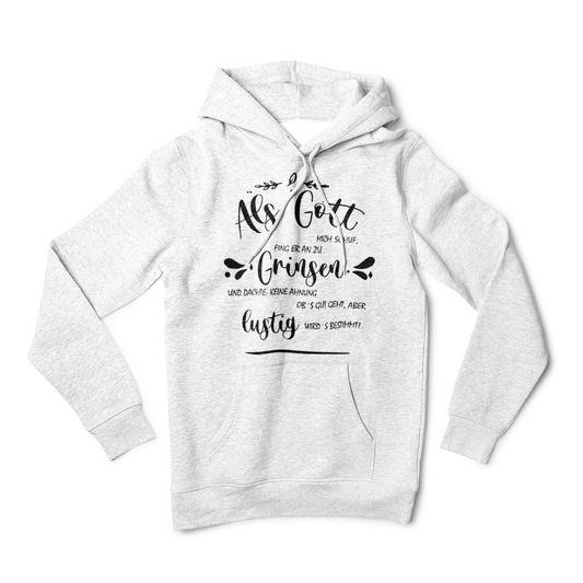 "Als Gott mich schuf" myPrint24 Damen Hoodie