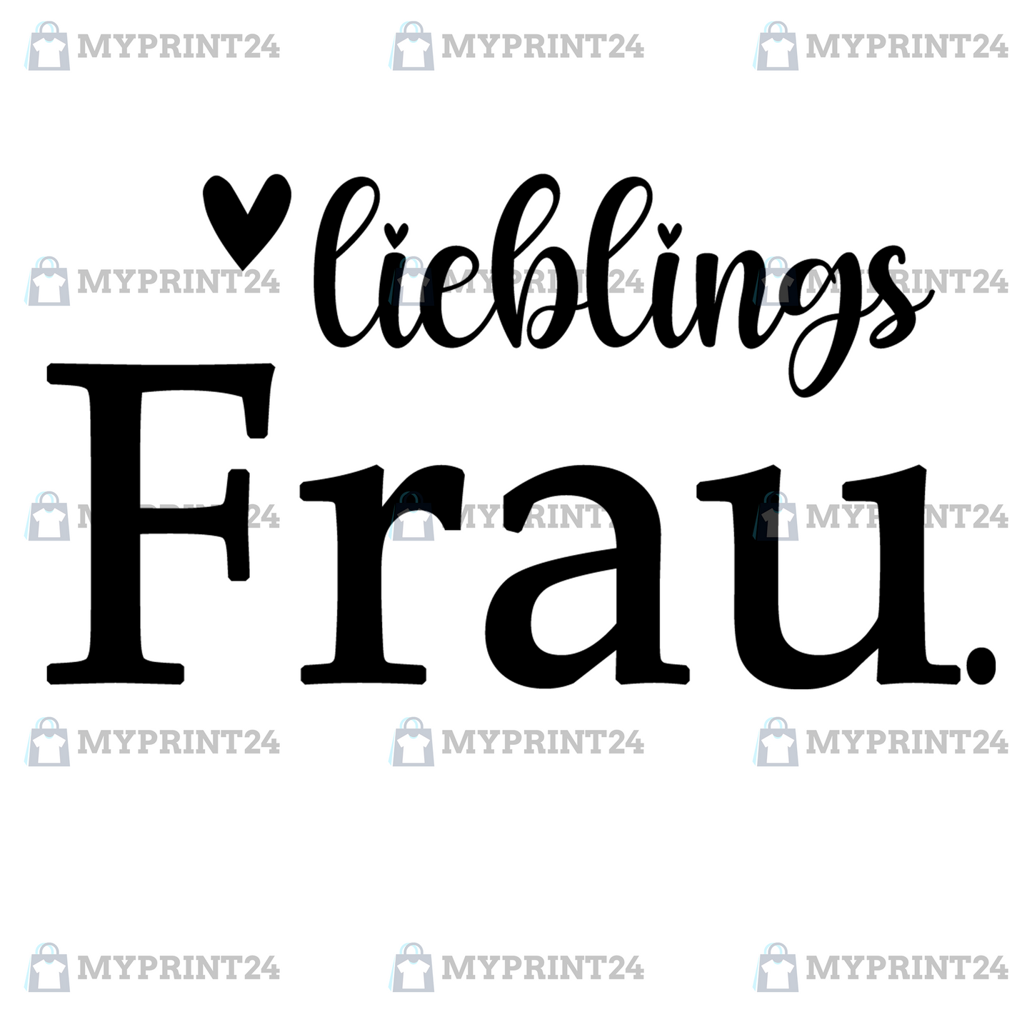 "Lieblings Frau" myPrint24 Damen Hoodie