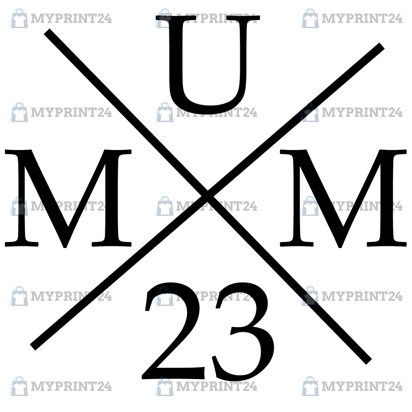 "Mum 2023" myPrint24 Damen T-Shirt